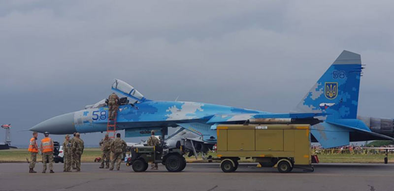 Видео тренировочного полета украинского  Су-27