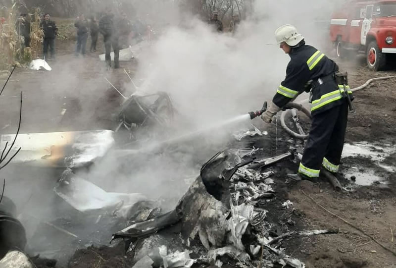 В Полтавской области разбился вертолет